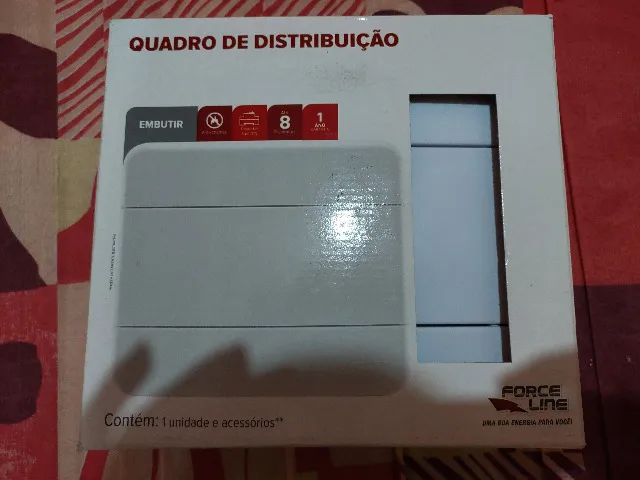 quardo de distribuição para 8 disjuntores - aceito cartão