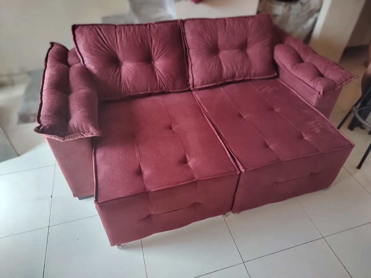 Sofá Retrátil Direto Fábrica 2m Suede 1.300