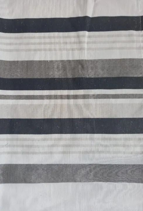 Cortina Listrada Bege Cinza Preto p varão - Foto 5