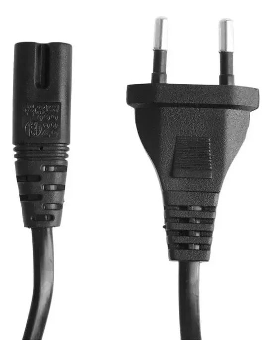 Cabo De Força Energia Bipolar Ps4 Ps3 Tipo 8 10a 1,5 Metros 110v/220v
