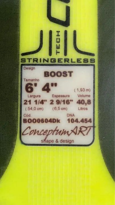 Prancha Concept1 - Boost - 6'4" x 21 1/4 x 2 9/16 x 40,8 L - Foto 4