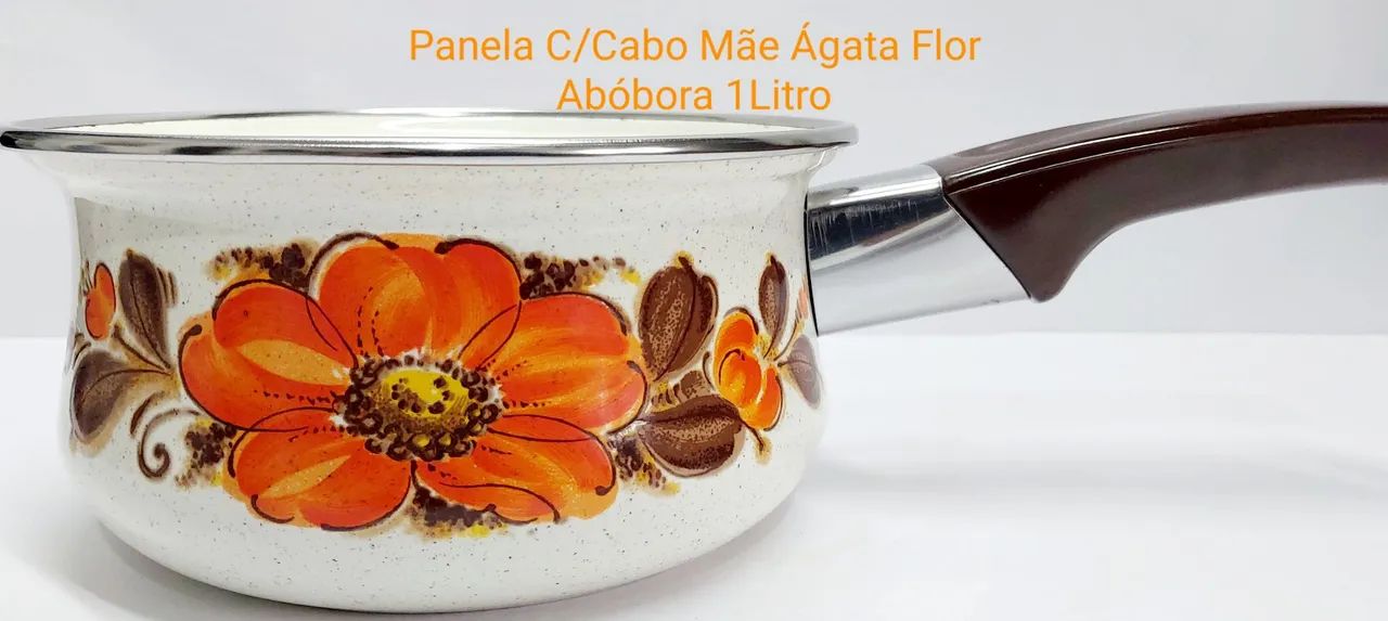 Panelinha S/Tampa Mãe Ágata Flor Abóbora 1 Litro  - Foto 6