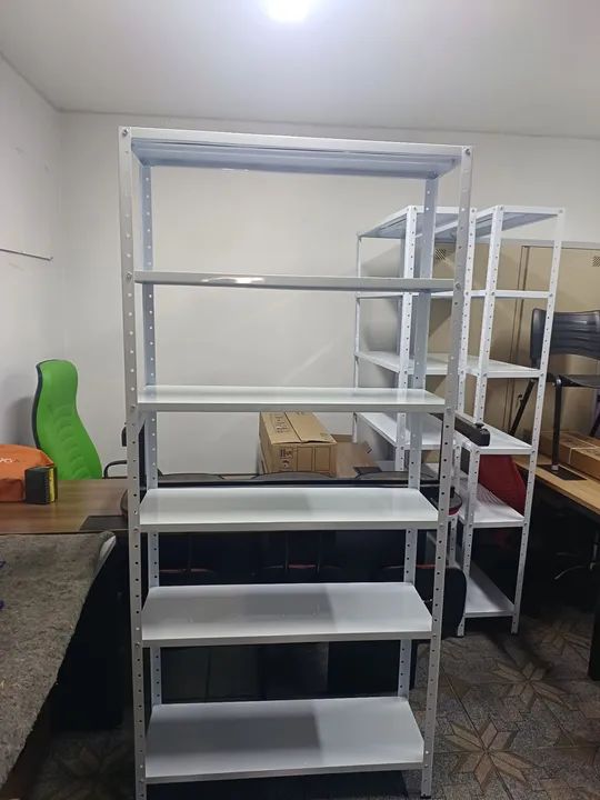 Estante de aço 0,30 cm 6 bandejas na cor cinza.( só novas )Lê a descrição - Foto 2