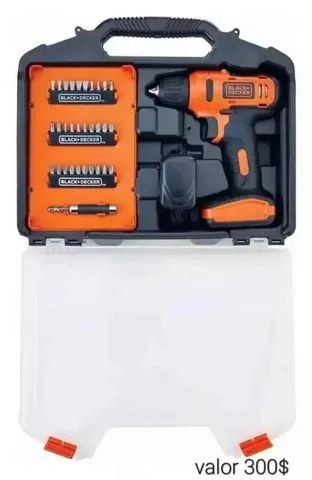 Kit Parafusadeira E Furadeira 12v black decker com maleta e acessórios novo entregamos