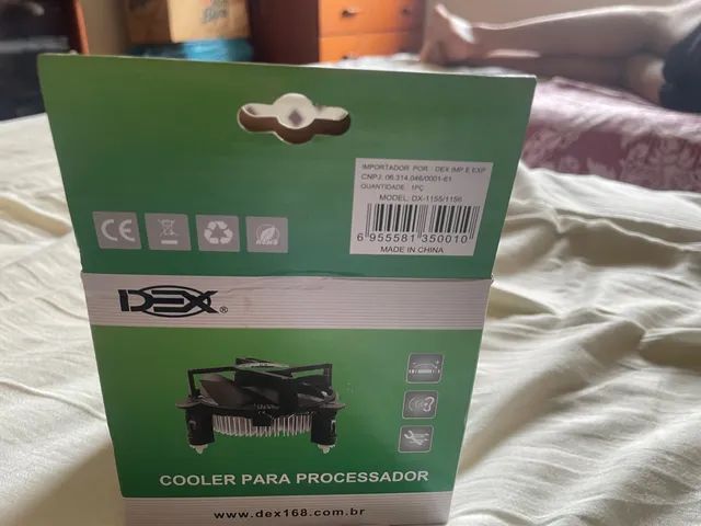 Cooler CPU Processador Intel Dex, DX-1155/1156, Preto