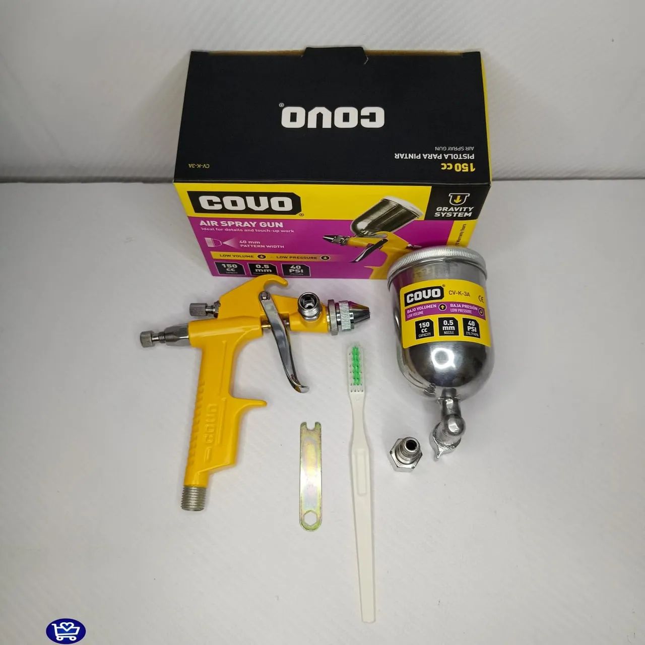 Pistola de Pintura Air Spray Gun Covo CV-K-3A - Gravity System - Foto 4