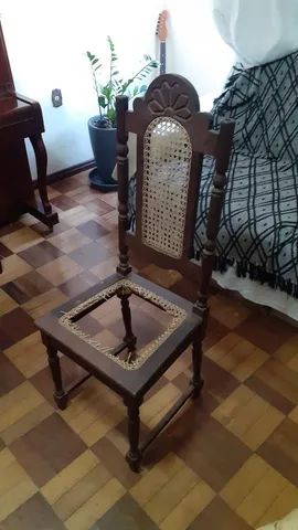 Cadeira antiga palhinha - Foto 4