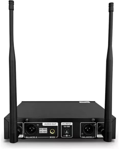 Microfone Sem Fio Duplo Digital Wireless UHF 60Mts Evento Igreja Show Palestra Karaokê LLG - Foto 2