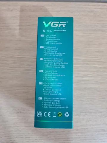 Máquina de Cortar Cabelo Nova Trimmer Profissional VGR 937 Sem Fio Turbo Display Digital - Foto 2