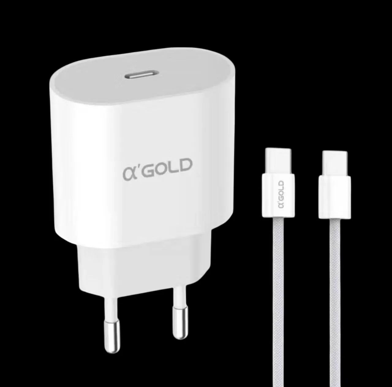 Kit Cabo e Carregador Tipo C 30W A'Gold Pro - Novo - Foto 2