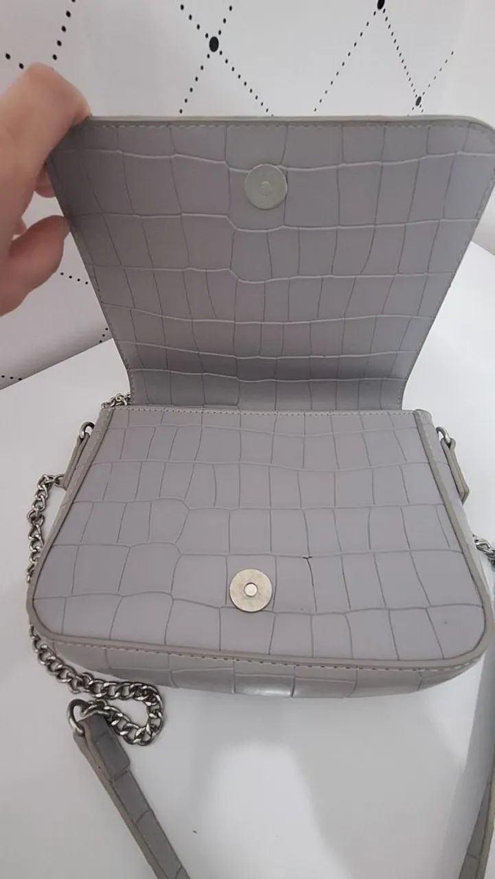 Bolsa Cinza - Pequena - Foto 2