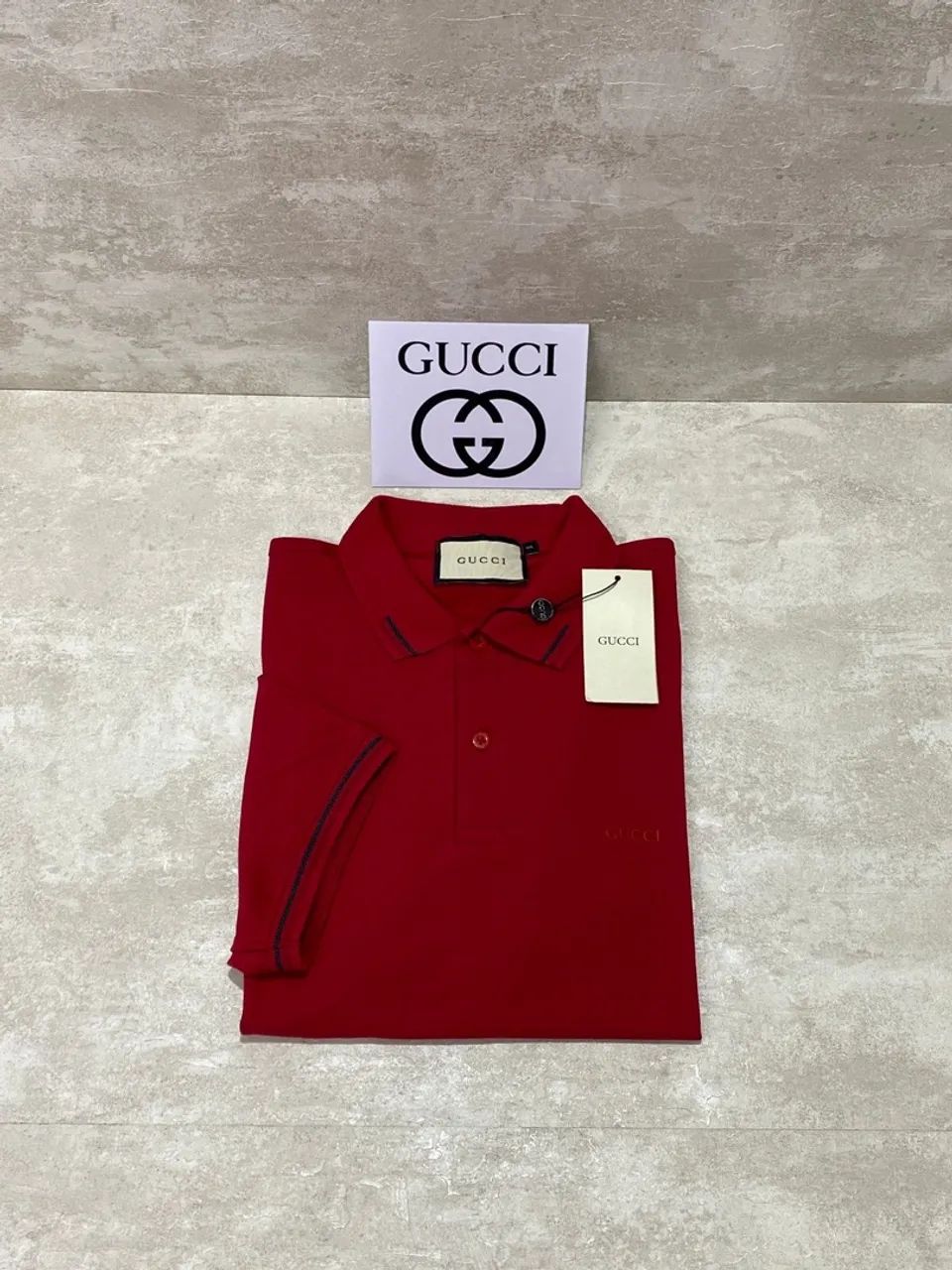 Camisa Polo Gucci Italy Regular Fit - Foto 3