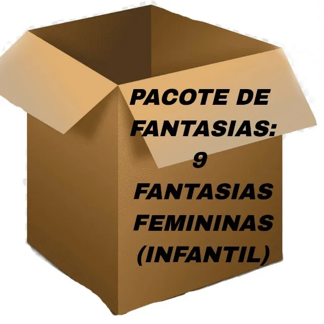 PACOTE DE FANTASIAS; 9 PEÇAS FEMININAS/ TAM ( INFANTIL)
