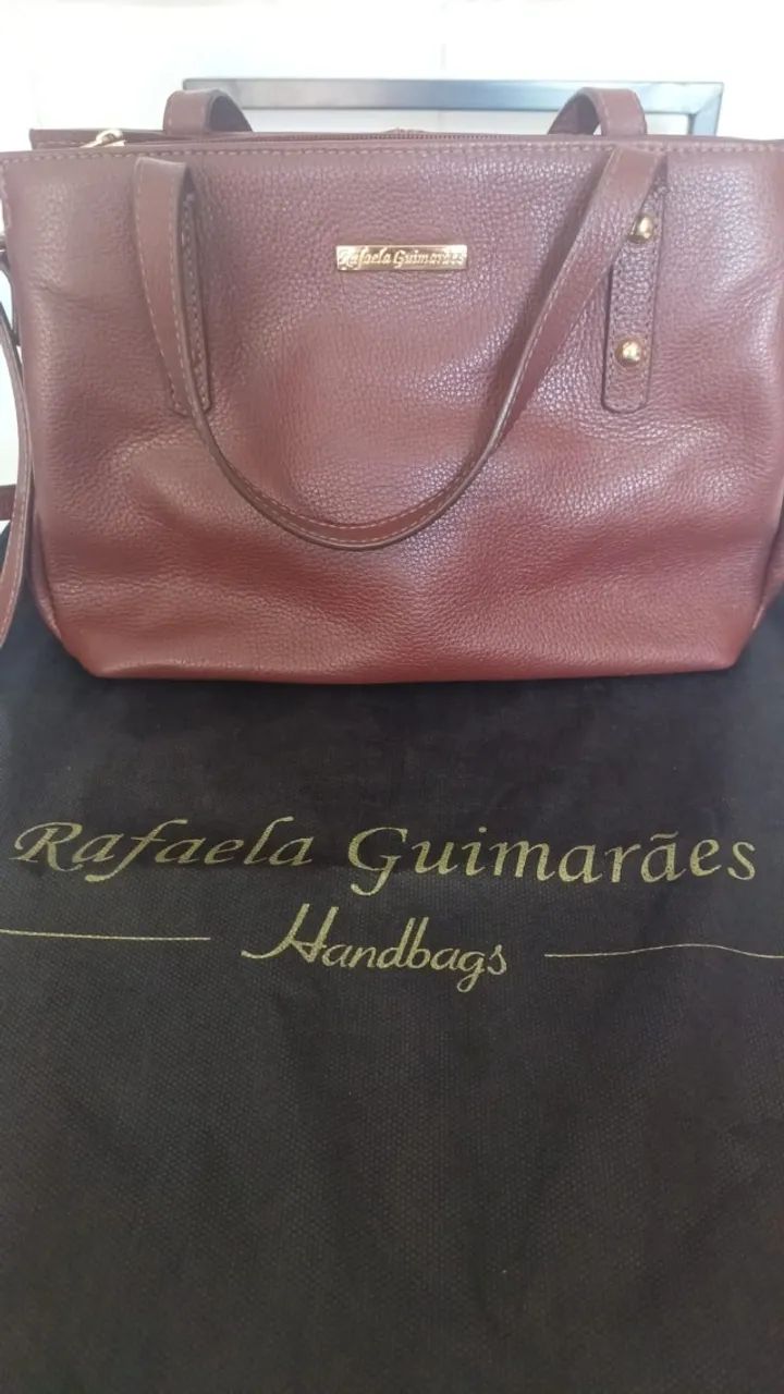 BOLSA EM COURO RAFAELA GUIMARÃES - PINHÃO - Foto 3