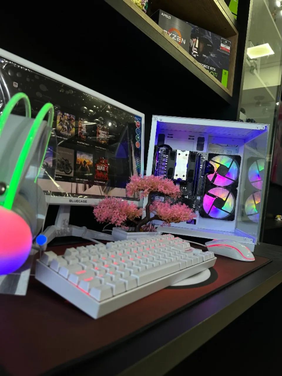 Pc Gamer Full BRanco Completo AMD Ryzen 5 16 de  RAM SSD 512 + NOTA FISCAL (Lojaswiki) - Foto 6