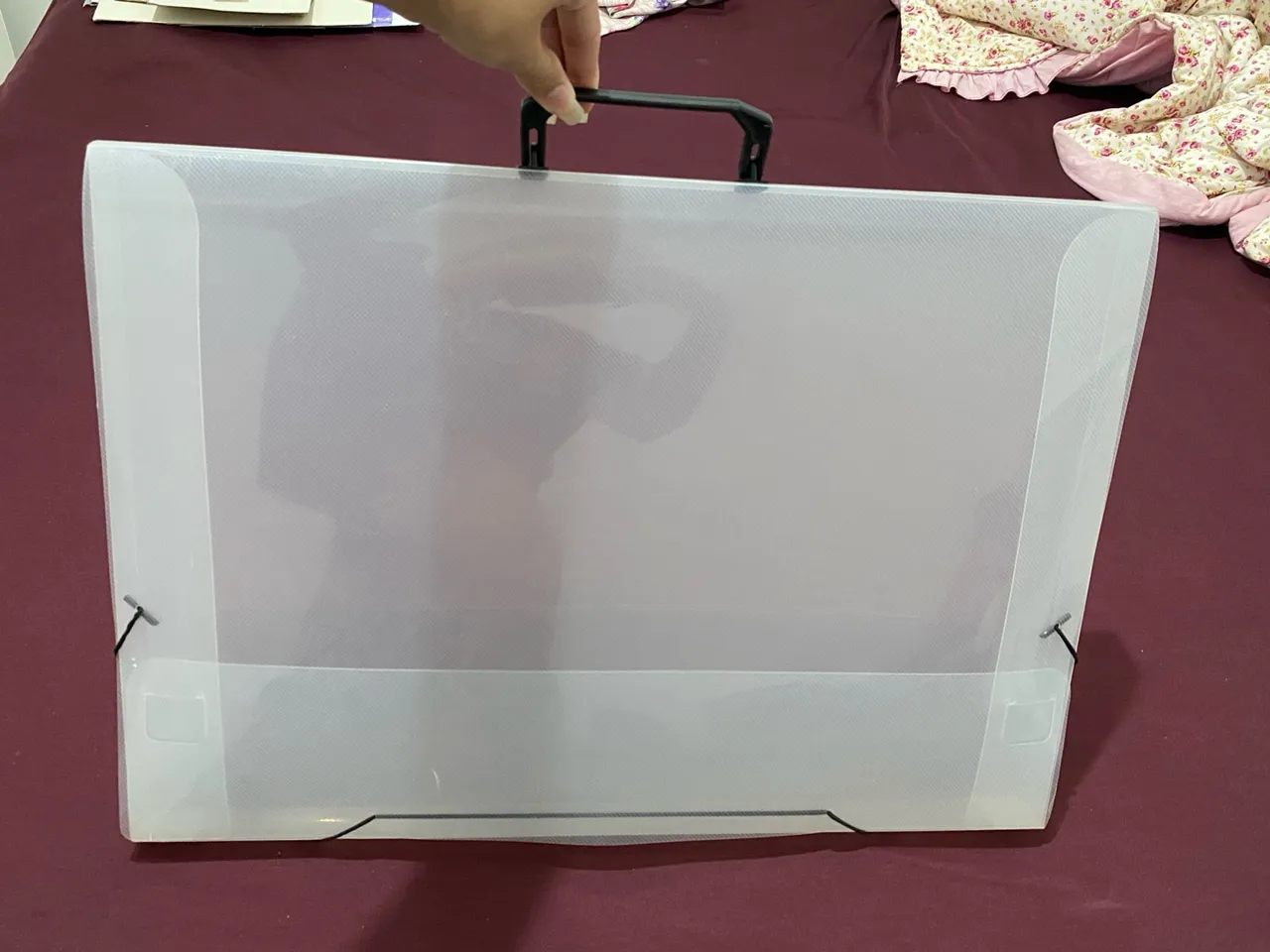 Pasta Maleta Transparente com Alça A3