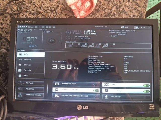Monitor LG, 15,6pol, VGA, 60hz, HD, Seminovo.