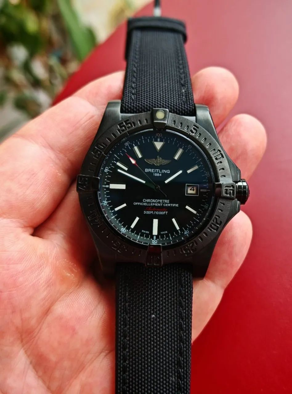 Relogio tipo Breitling Avenger Night Mission Automático AAA+