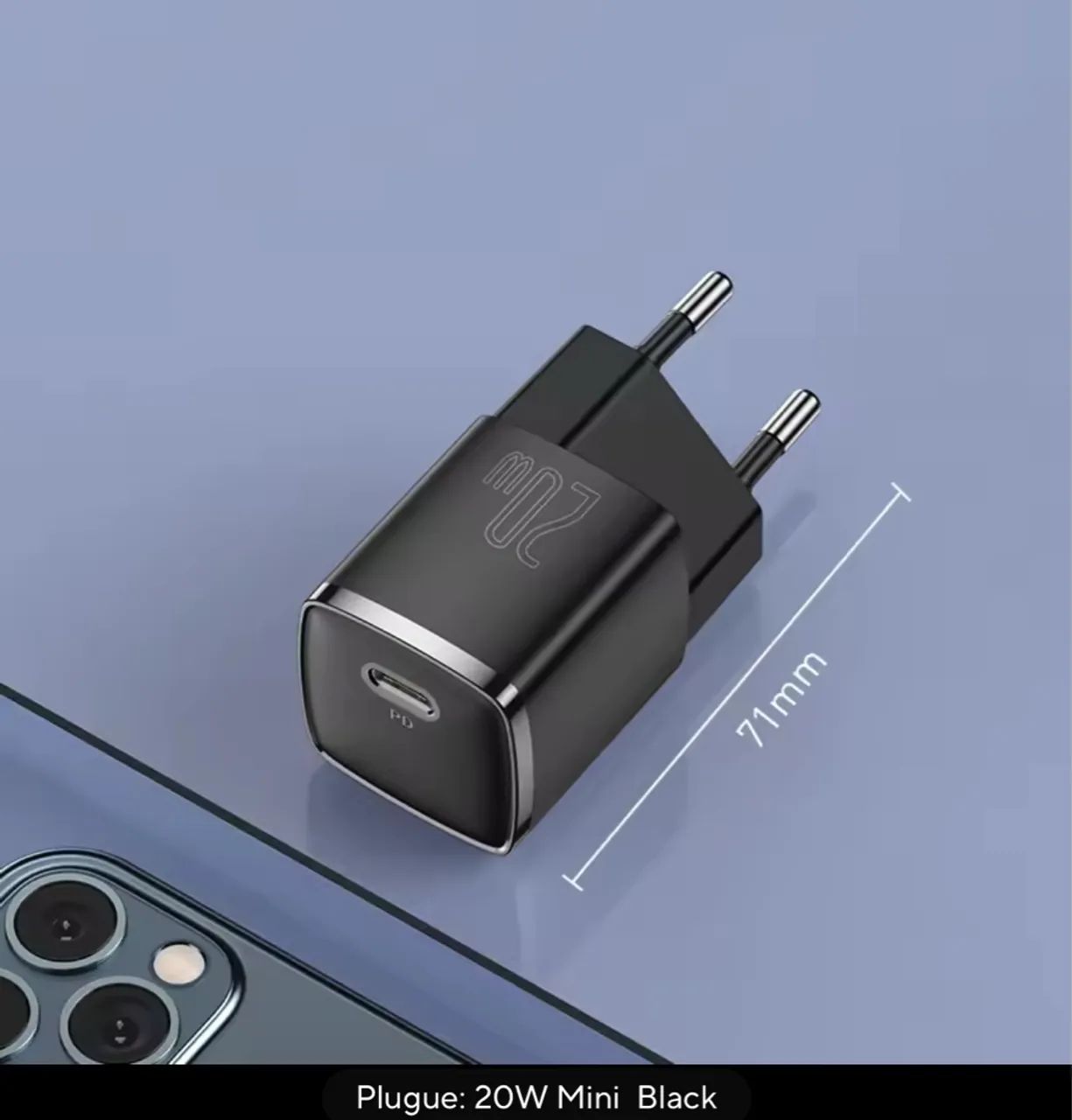 Carregador Baseus 20W PD para Celular com potência e confiança  - Foto 4