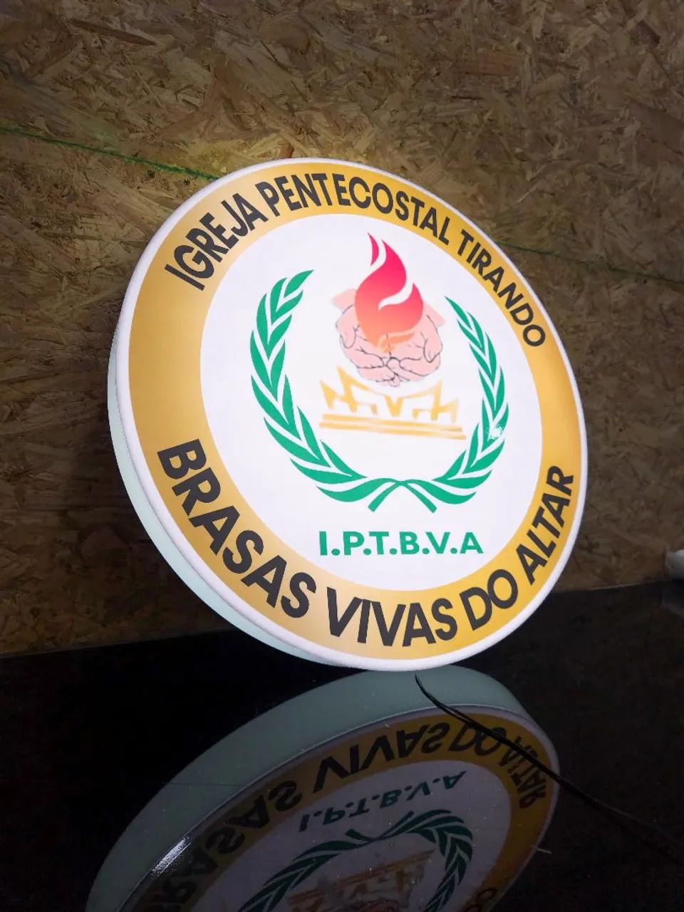 Placas luminosas com sua logo igreja
