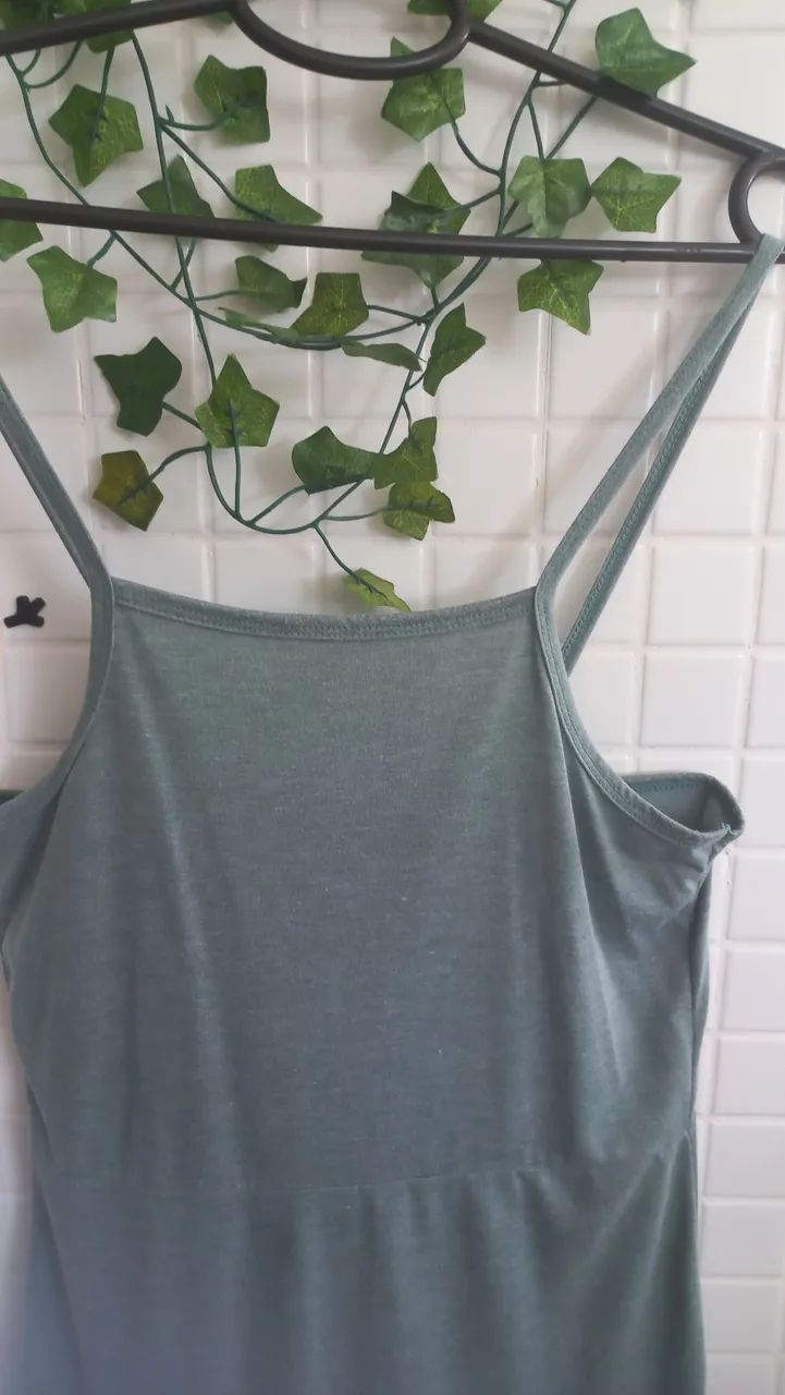 Vestido verde musgo tipo jardineira  - Foto 2