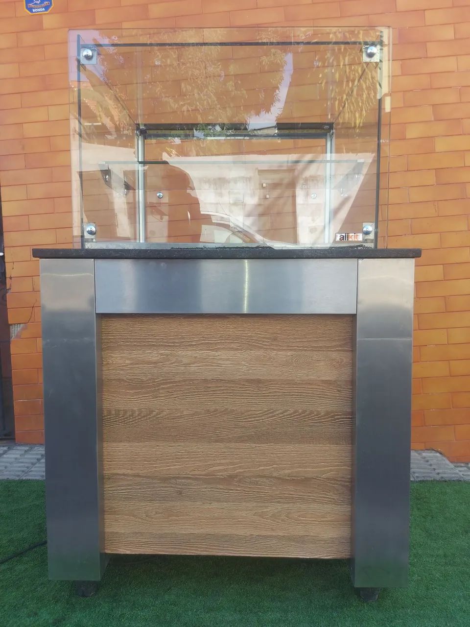 Vitrine refrigerada estufa quente vidro temperado 