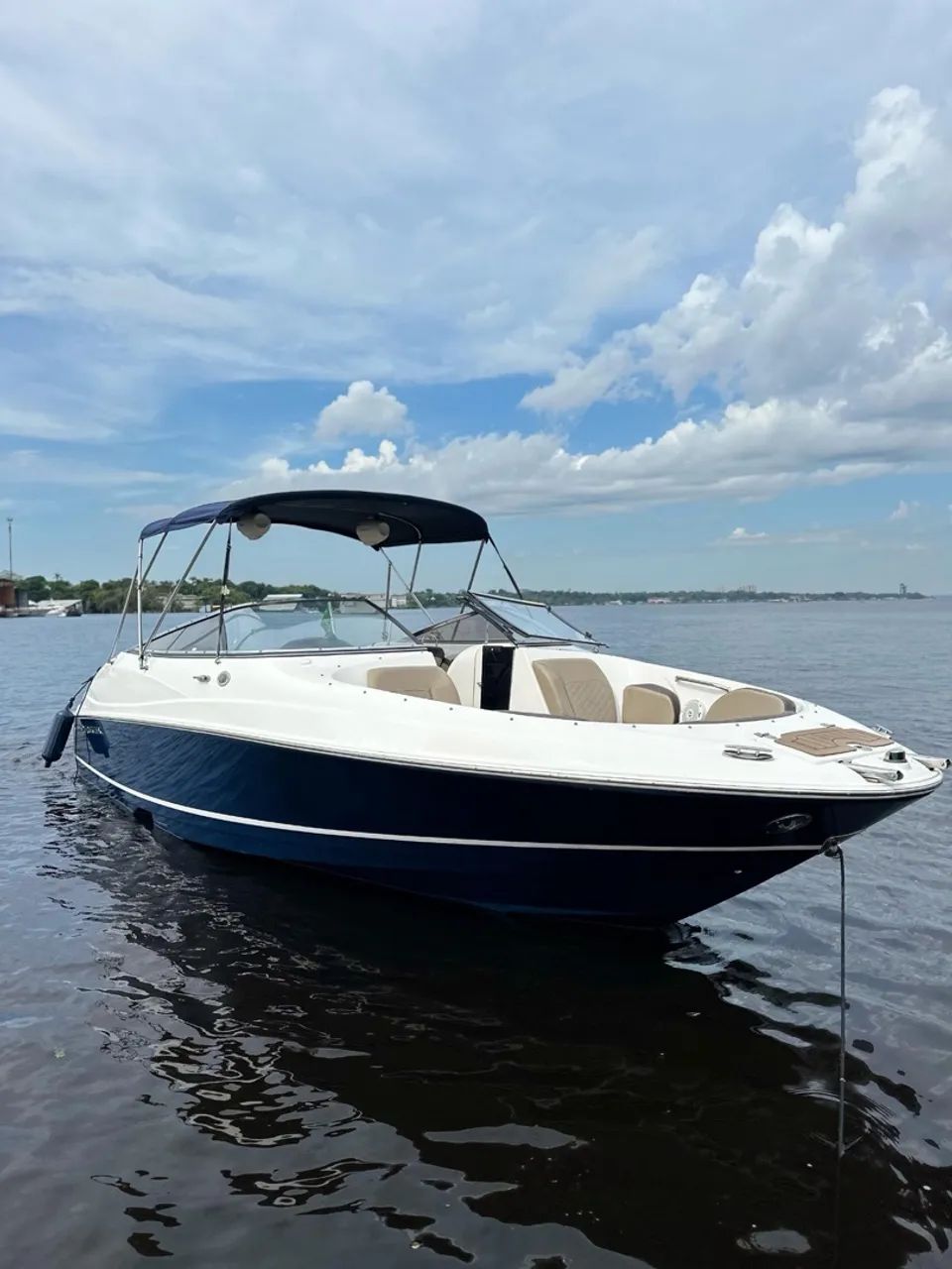 LANCHA EAGLE 24 pés (Azul e Branca) - Design Elegante e Conforto EM EXCELENTE ESTADO. 