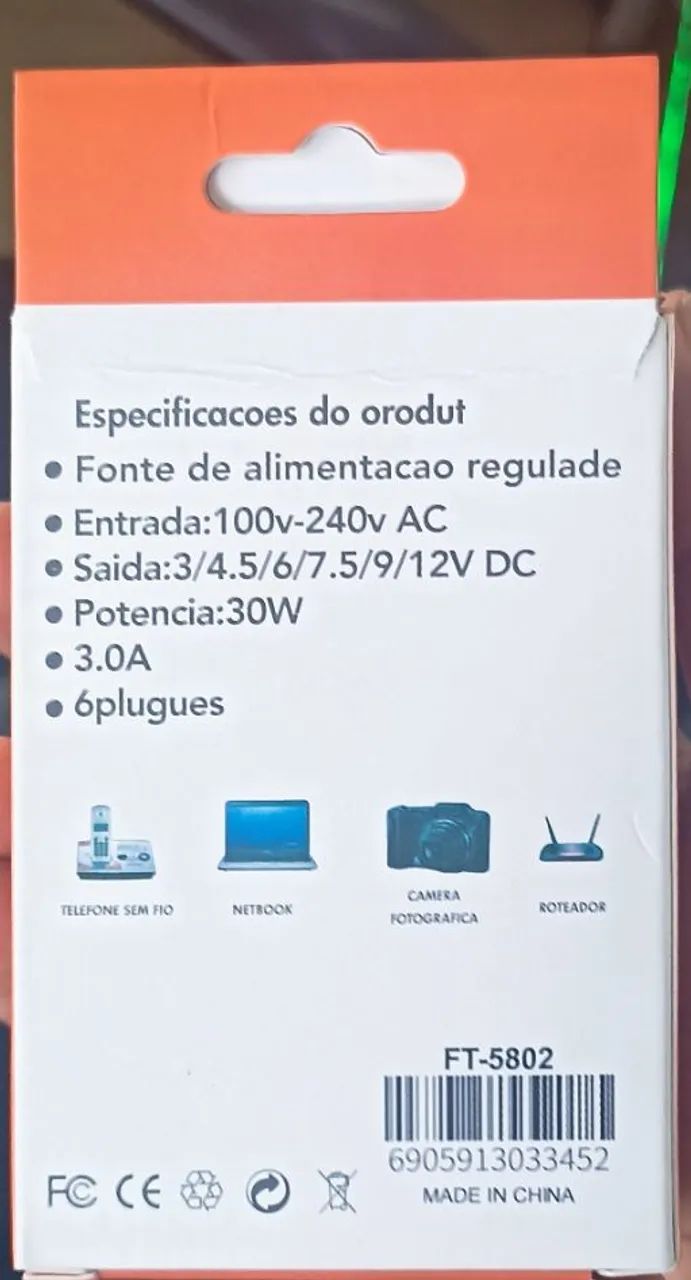 Fonte Universal  de 3 a 12v 30W 6 Plugs (Honestidade e Qualidade é na JK Eletrônicos) - Foto 3