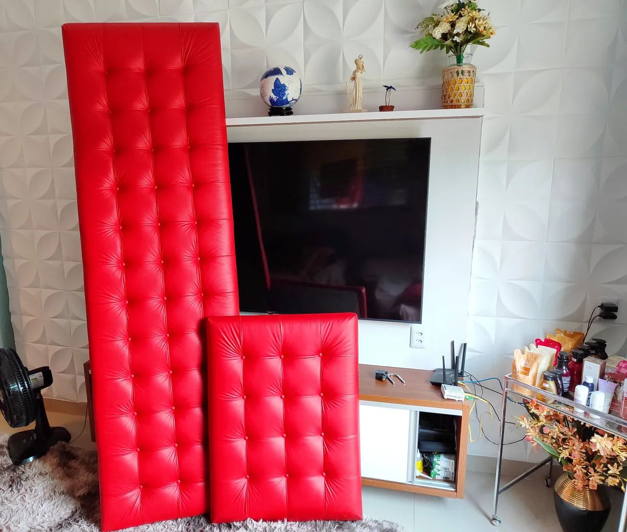 Painel Estofado Vermelho - Decore sua casa! - Foto 2