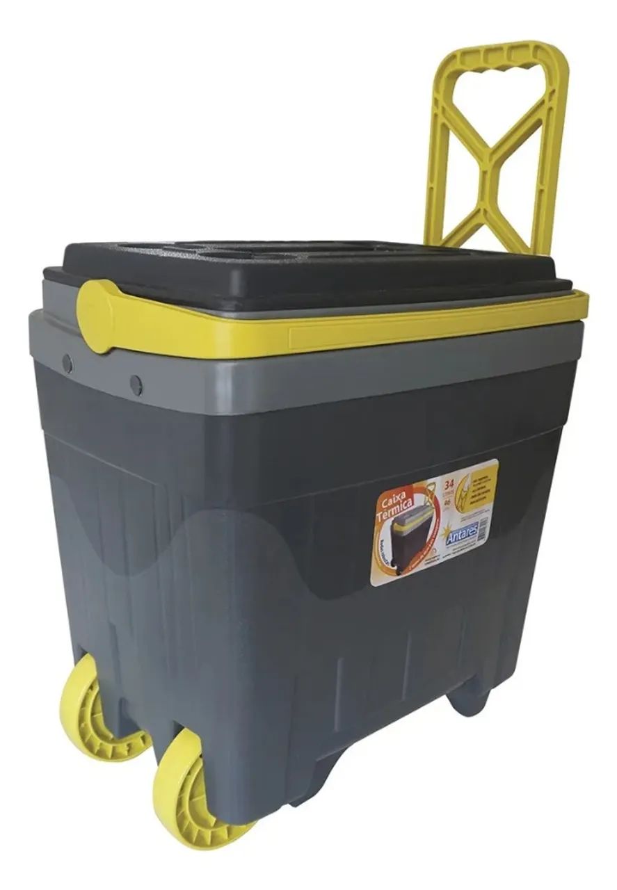 Caixa Térmica 34 Litros Com Rodinha Camping, Pesca, Cooler ANTARES - Foto 3