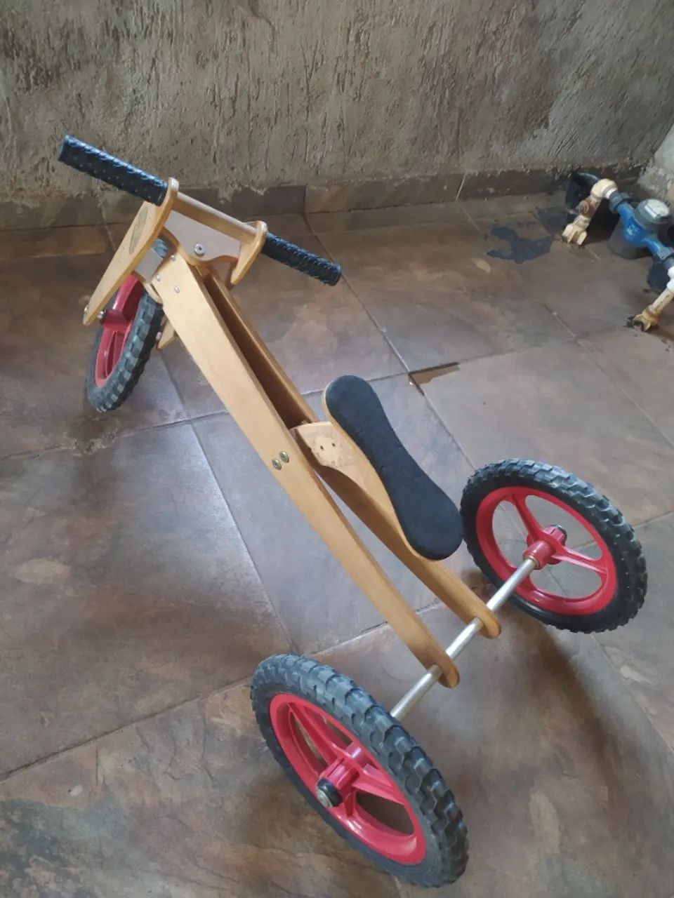 Bicicleta de madeira infantil  - Foto 4