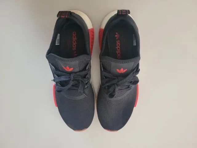 Adidas NMD_R1 Core Black / White / Solar Red Original - Foto 5