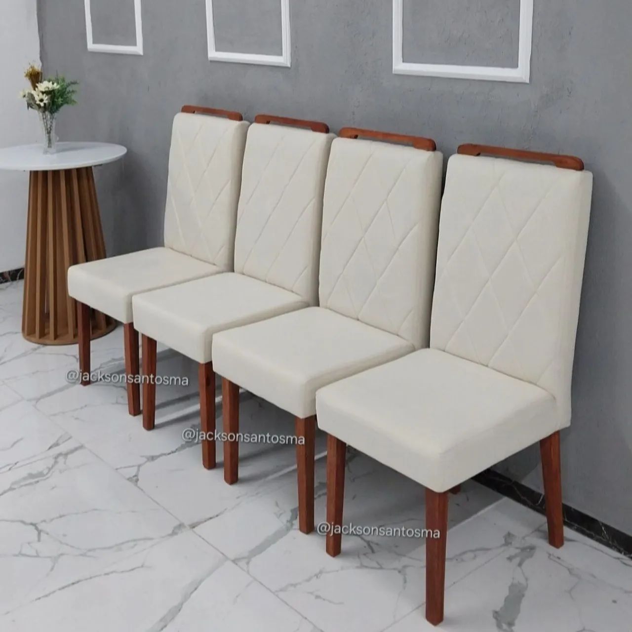 Conjunto de Cadeiras de Jantar Elegantes - Foto 2