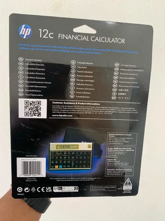 Calculadora Financeira Hp 12c Engenharia Contas 130 Funções Cor Dourado - Foto 5