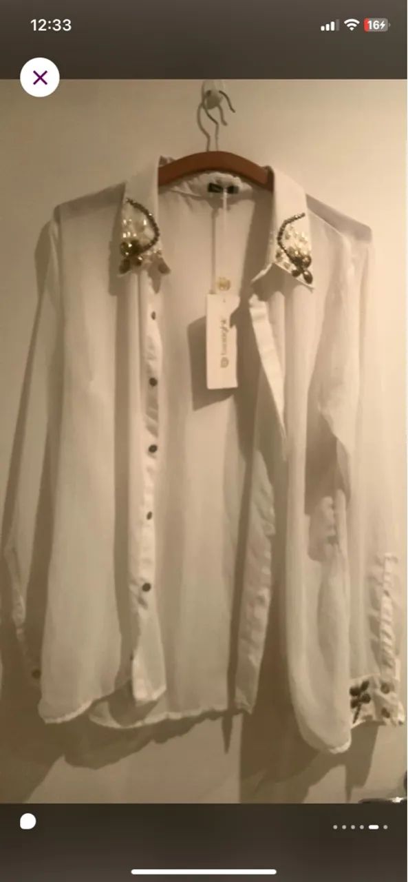 Camisa branca feminina - Foto 4
