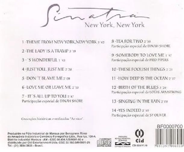 CD Sinatra New York, New York - Foto 4
