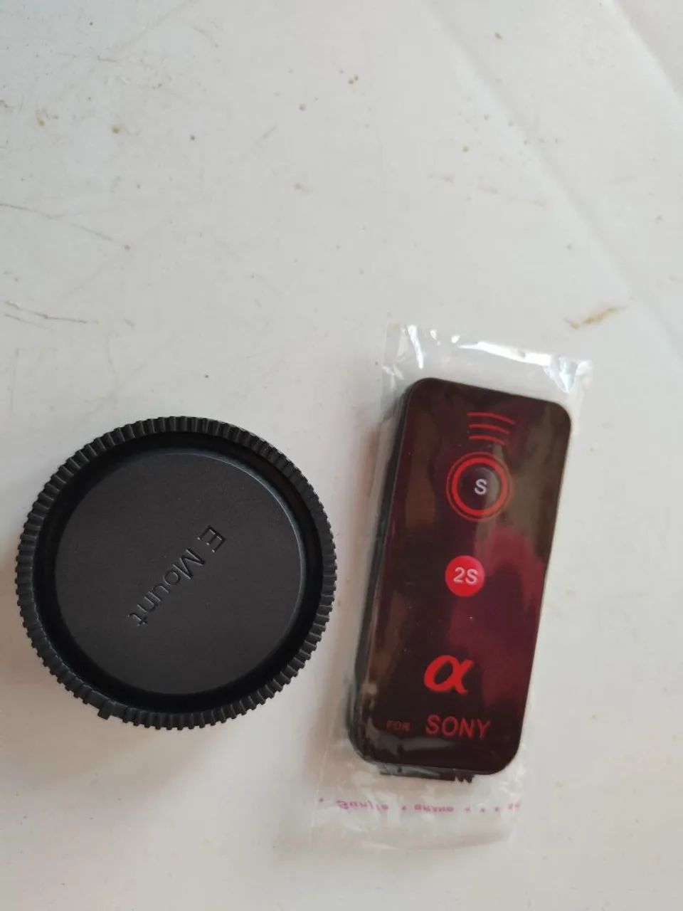 Controle disparo, 2 tampas Sony e-mount