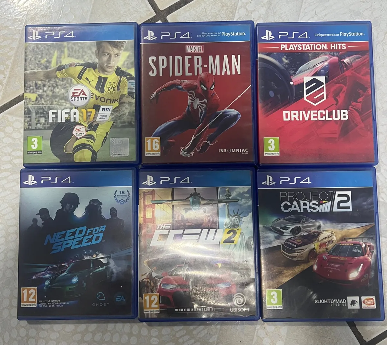 Jogos PS4 - FIFA 17, Spider-Man, Driveclub, Need for Speed...