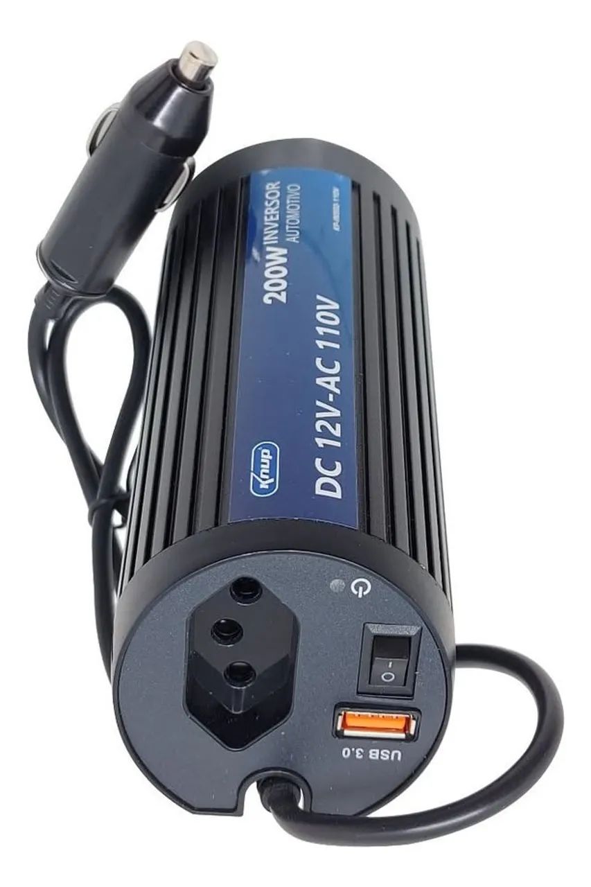 Inversor Transformador Tensão Veicular 200w 12v 110v Usb - Foto 4