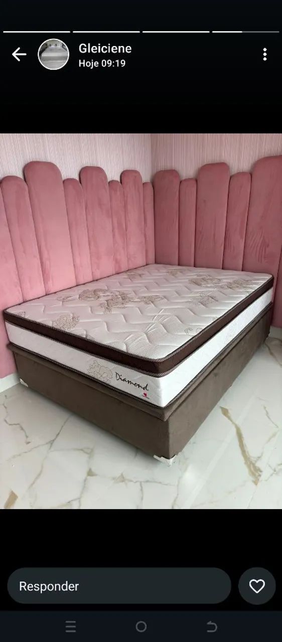 Cama casal com colchão d45 biflex 