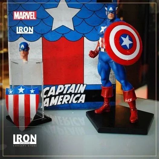 Estátua Capitão América - Art Scale 1/10 - Iron Studios (Edição Especial com Dois Escudos)