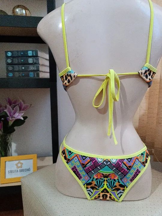Biquíni New Beach Neon estampado - Estiloso e vibrante! - Foto 3