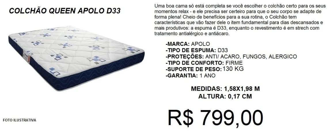 Colchão queen 