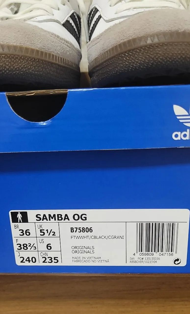 Tênis Adidas Samba OG branco  Original  - Foto 4