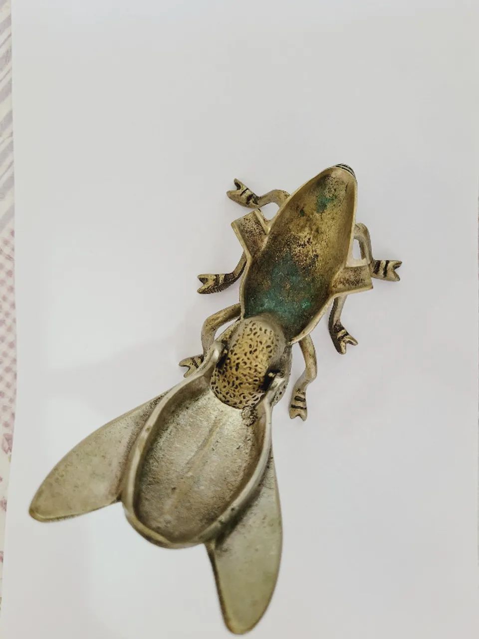 Cinzeiro antigo em bronze mosca - Foto 2