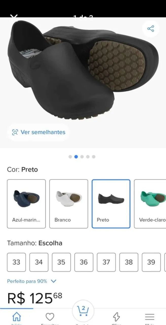 Sapato Antiderrapante Sticky Shoes Preto Feminino Tamanho 38 - Foto 3