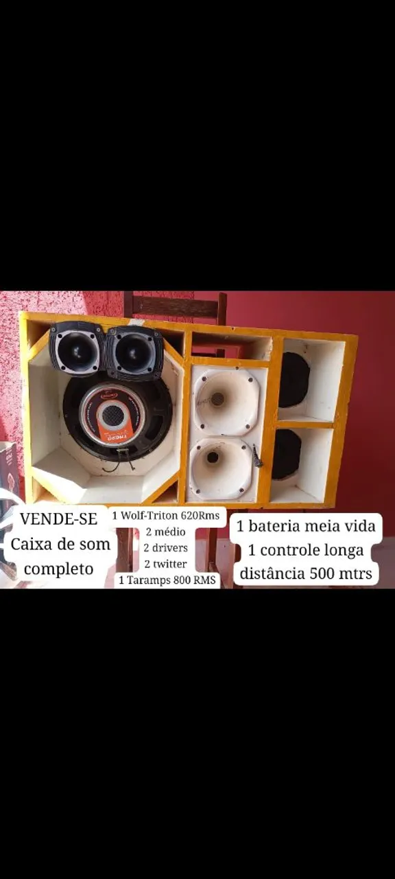Caixa de som completa com Taramps 800 RMS