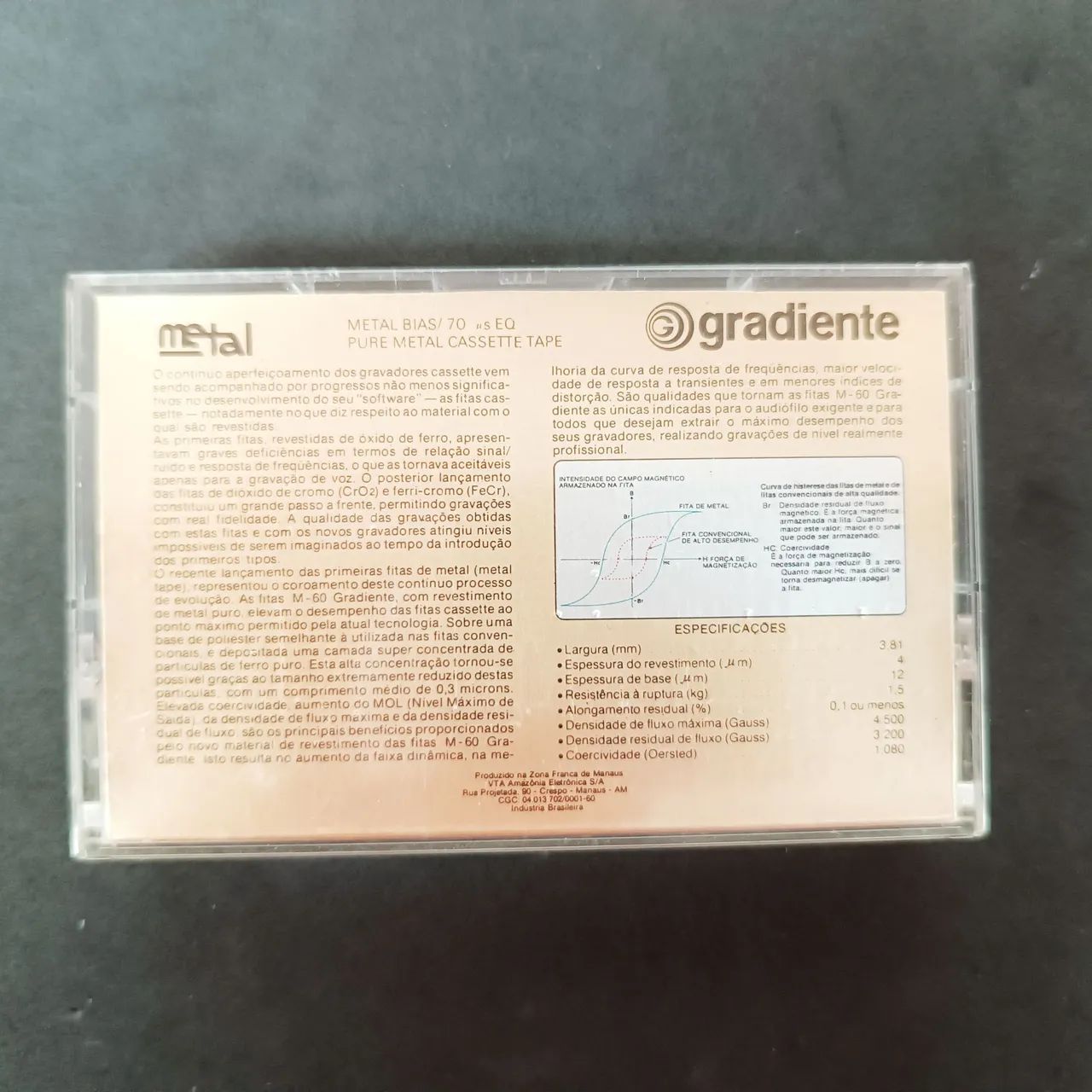 Fita k7 Metal gradiente usada Estado de nova - Foto 3
