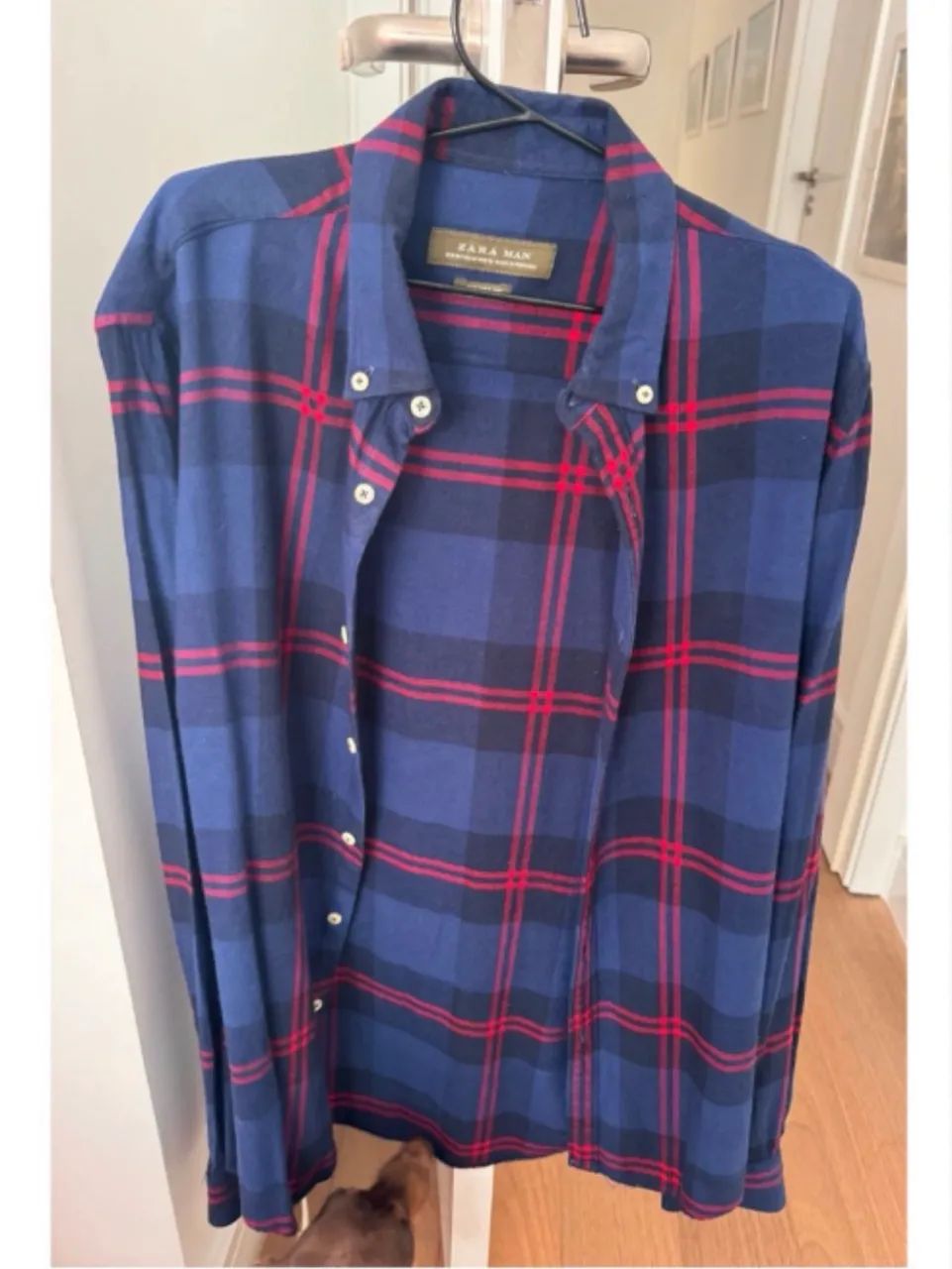 Camisa Zara xadrez masculina 