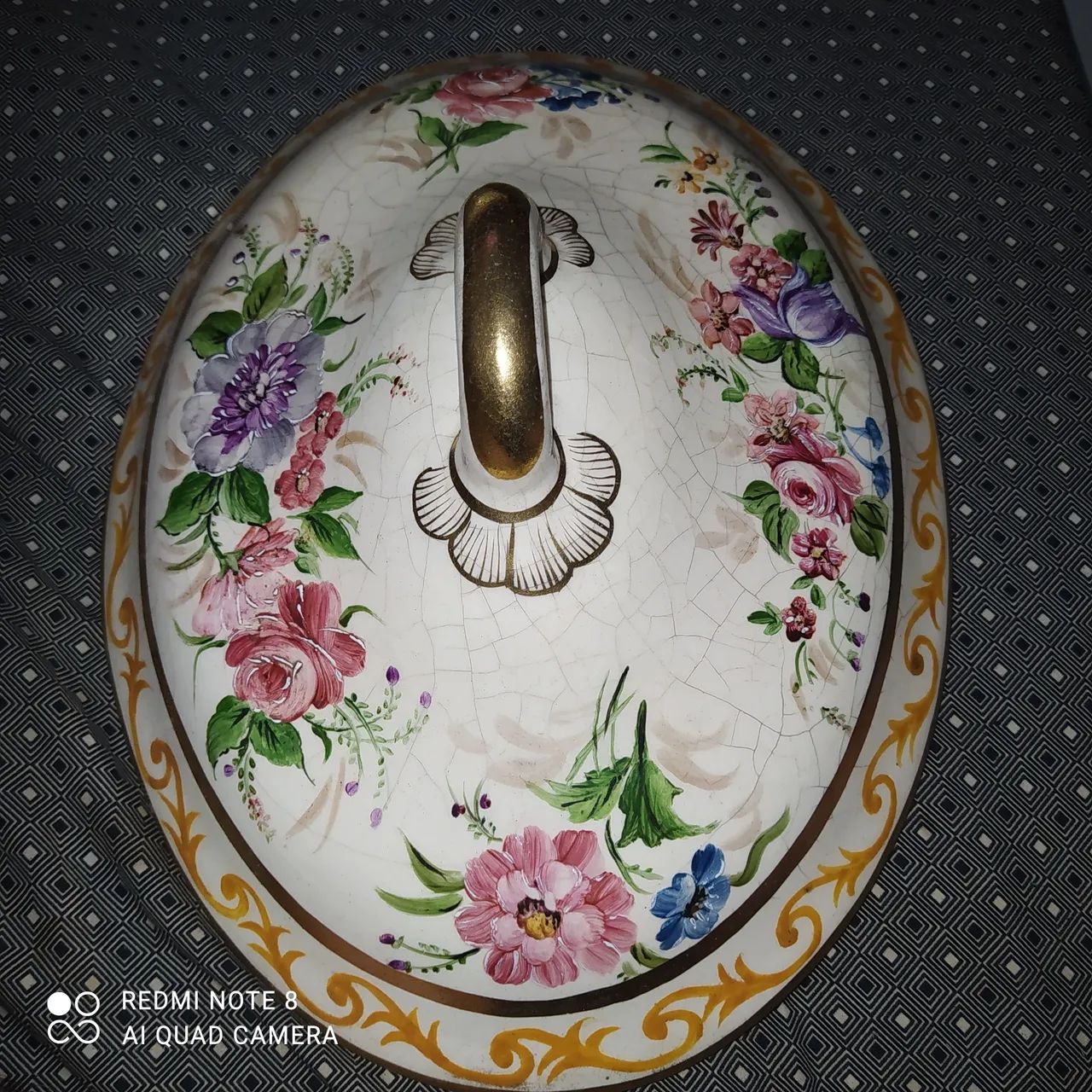 Sopeira estilo Luiz XIV 40 cm detalhe em Ouro  - Foto 2